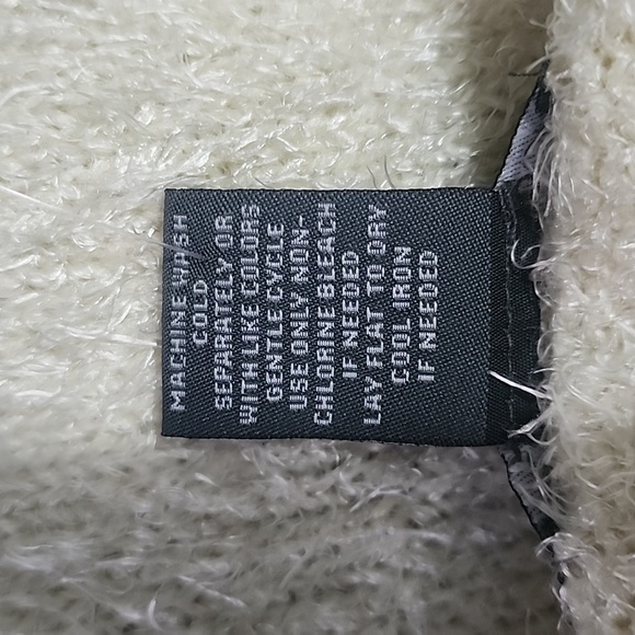 Chelsea & Theodore Ivory Fuzzy Sweater with Black Heart - Picture 8 of 8